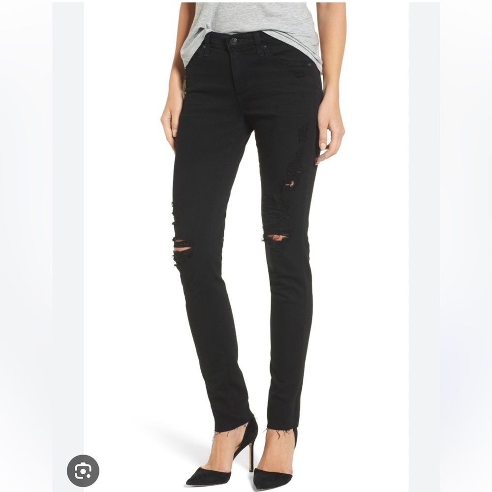 Adriano Goldschmied 28R The Prima cigarette leg black Jeans